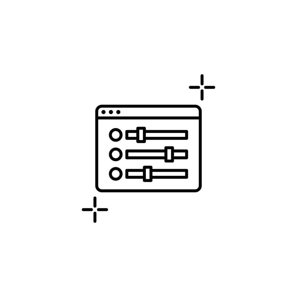 Settings website buttons vector icon illustration