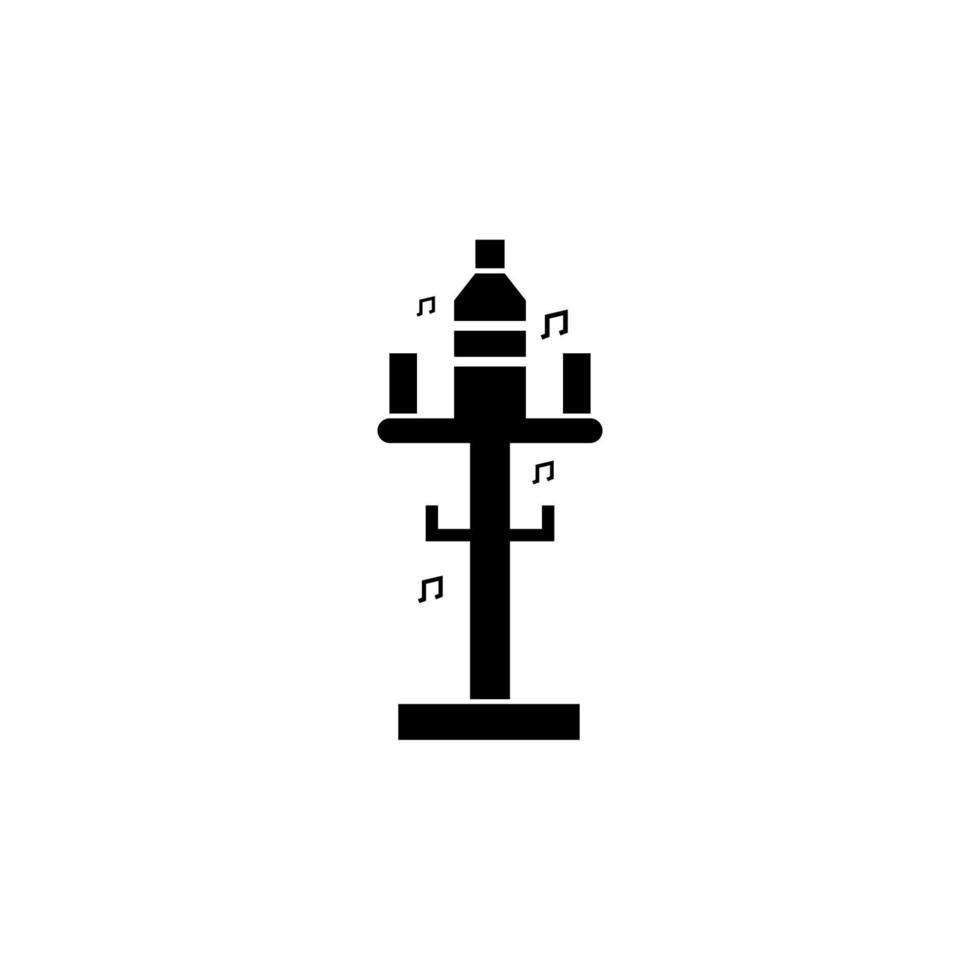 Karaoke, drink, pub vector icon illustration
