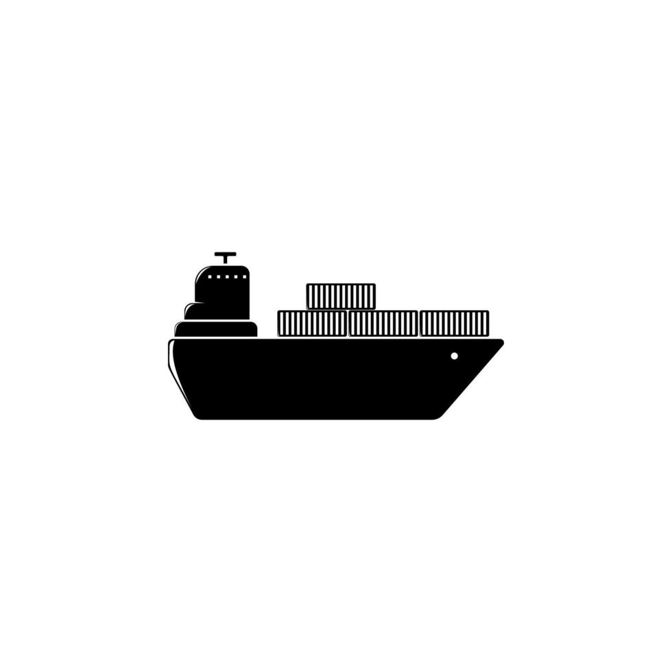 ship with containers vector icon illustration