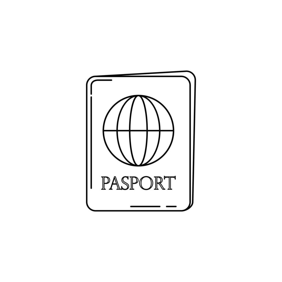 pasaporte vector icono ilustración