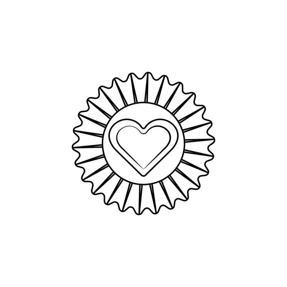 candy wrapper line vector icon illustration