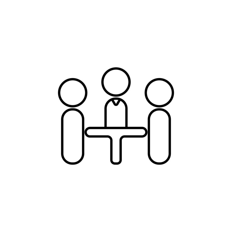 the meeting vector icon illustration