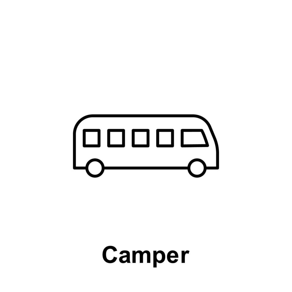 Camper vector icon illustration