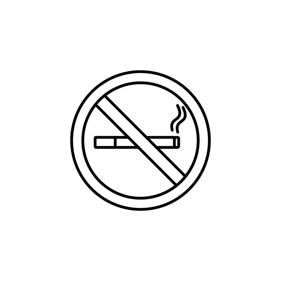 no smoking sign vector icon illustration