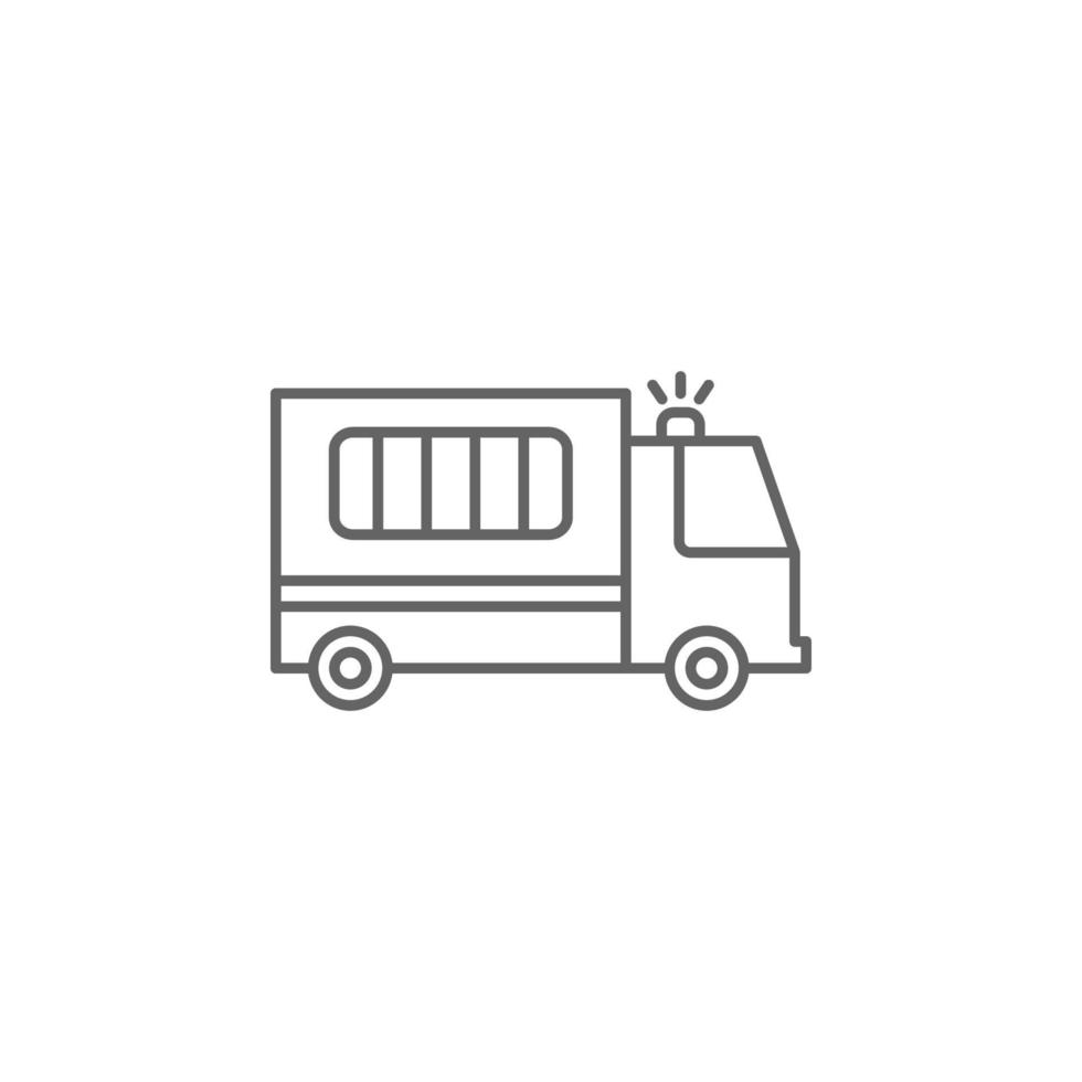 Automobile police vector icon illustration