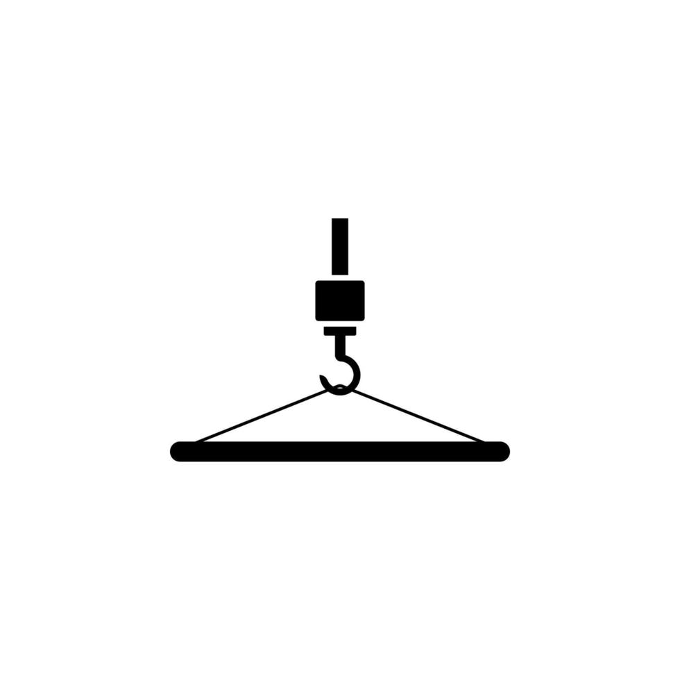 grua y carga vector icono ilustración