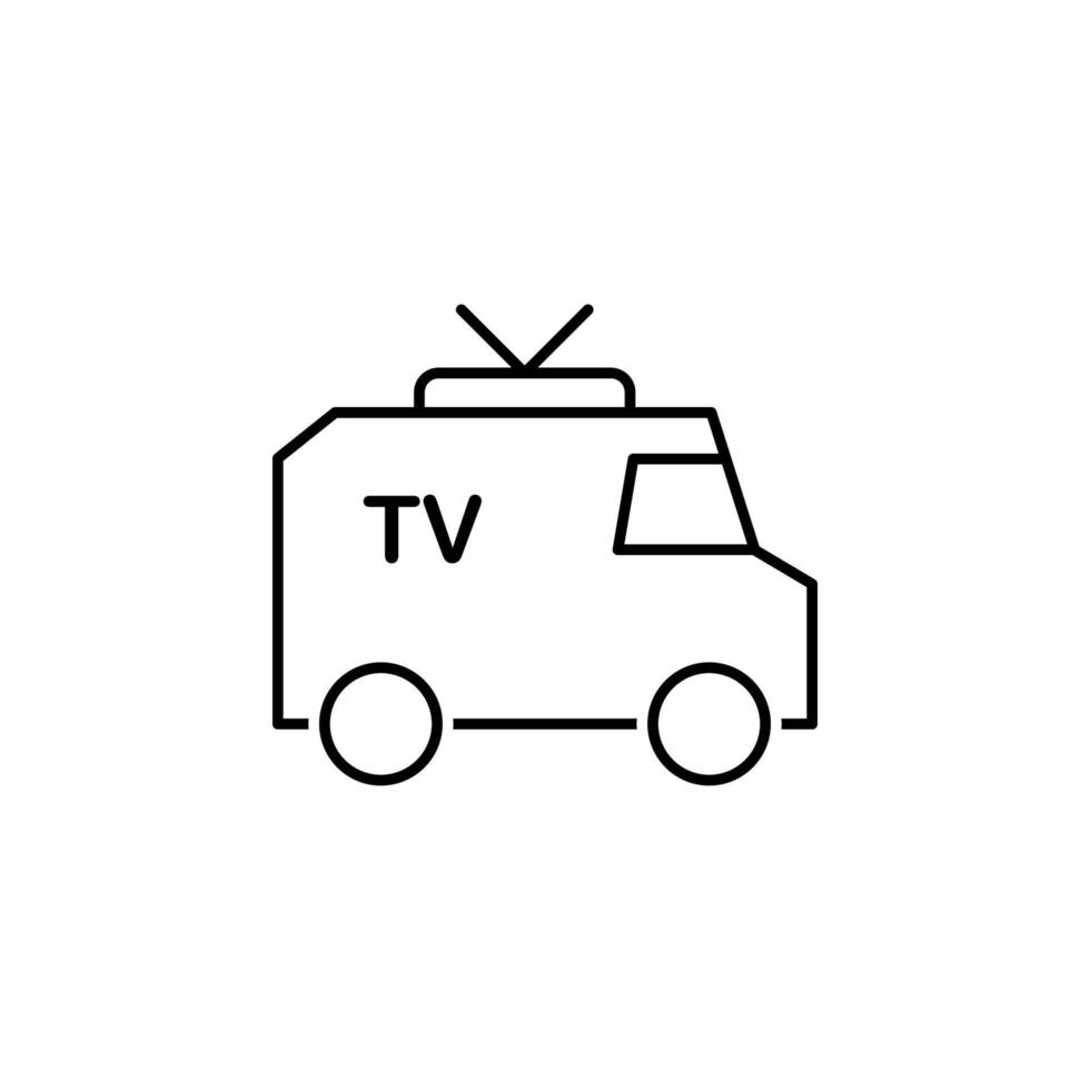 television, car vector icon illustration