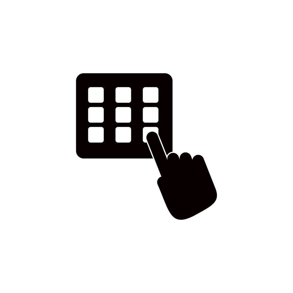 hand and code vector icon illustration
