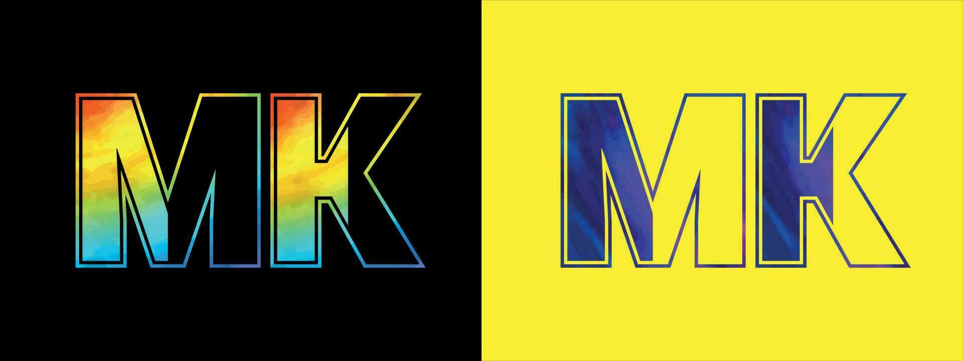 letra mk logo diseño vector modelo. creativo moderno lujoso logotipo para corporativo negocio identidad