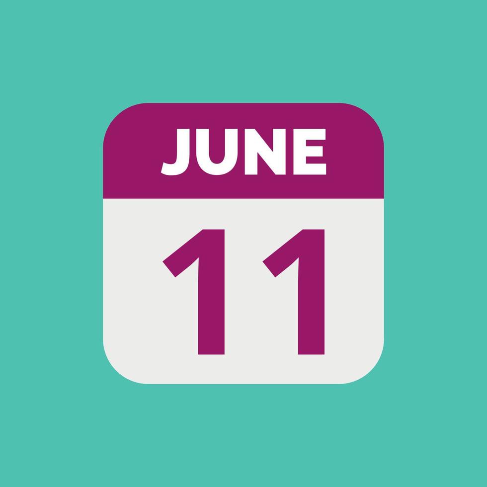 June 7 Calendar Date Icon vector