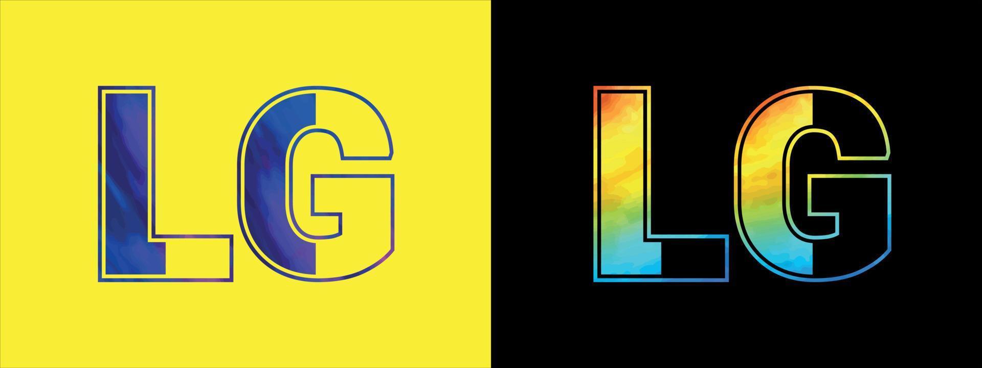 Unique LG letter logo Icon vector template. Premium stylish alphabet logo design for corporate business