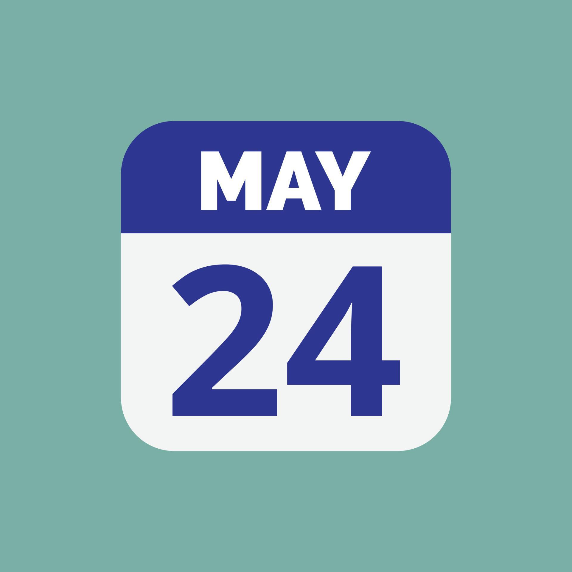 May 24 Calendar Date Icon 23202577 Vector Art at Vecteezy