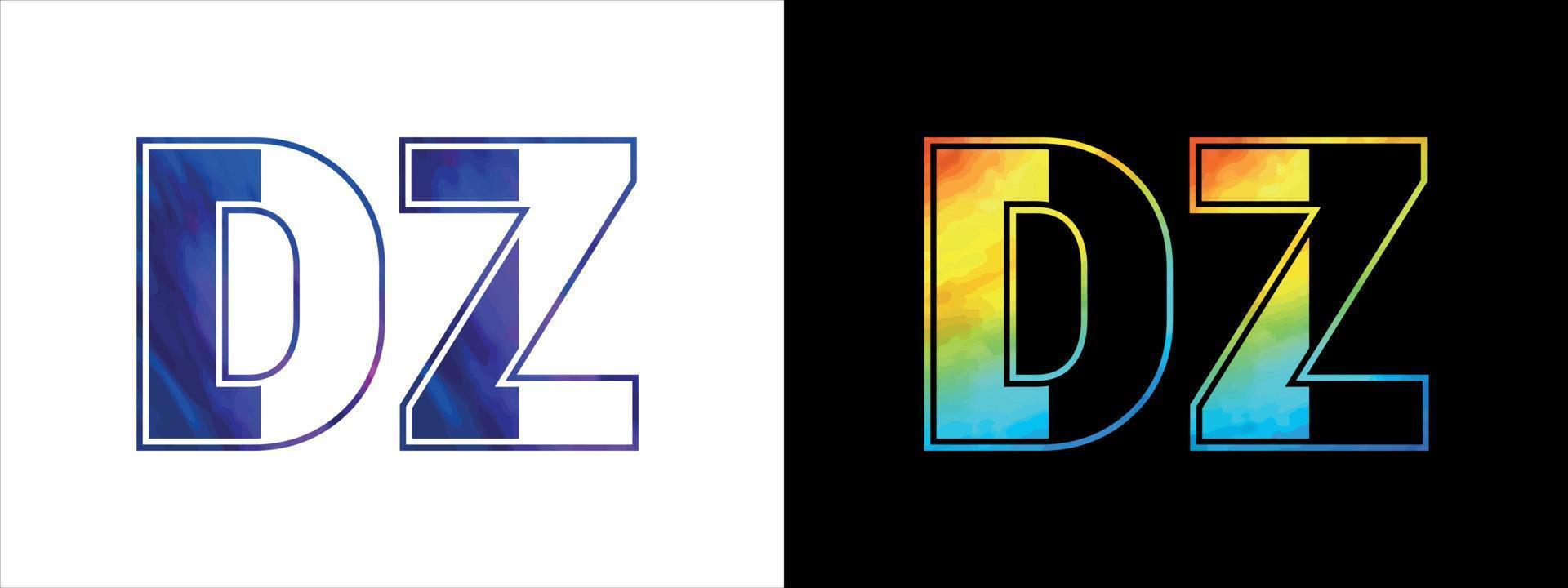 letra dz logo diseño vector modelo. creativo moderno lujoso logotipo para corporativo negocio identidad
