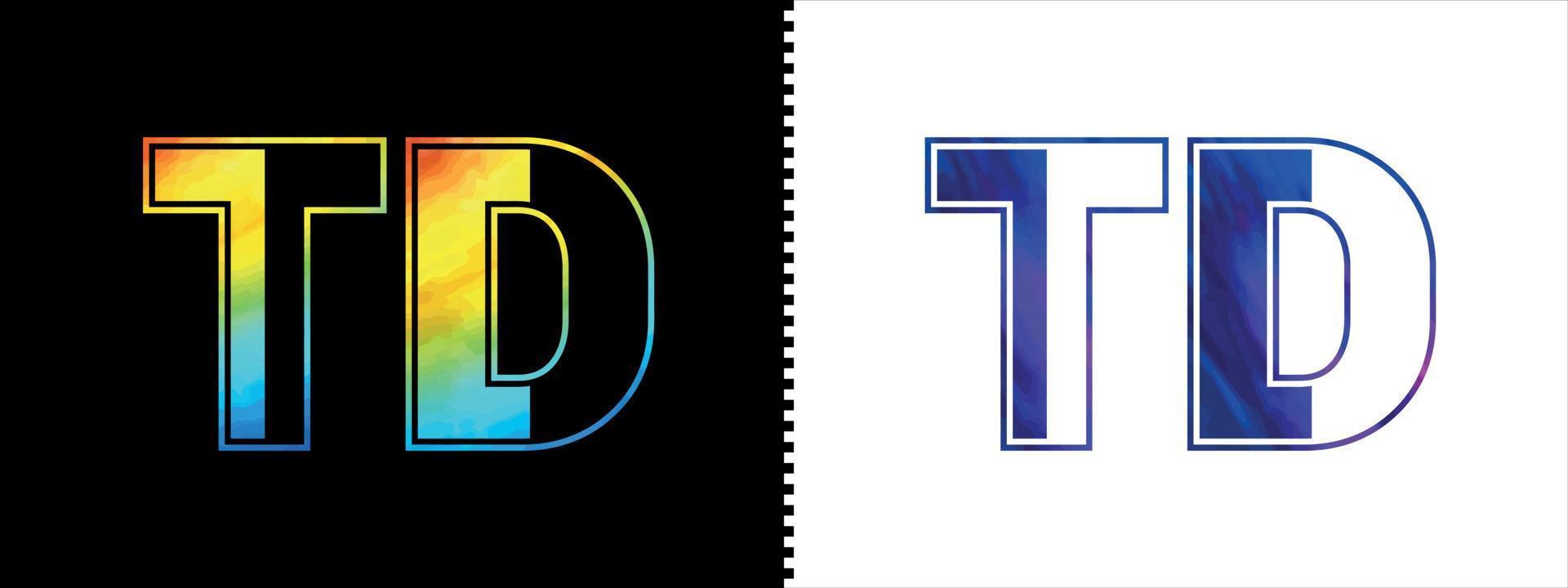 inicial letra td logo icono vector diseño modelo. prima lujoso logotipo para corporativo negocio identidad