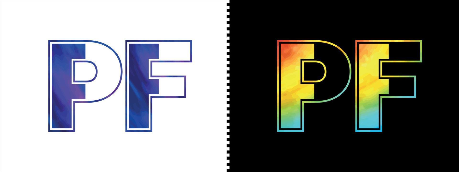 único pf letra logo icono vector modelo. prima elegante alfabeto logo diseño para corporativo negocio