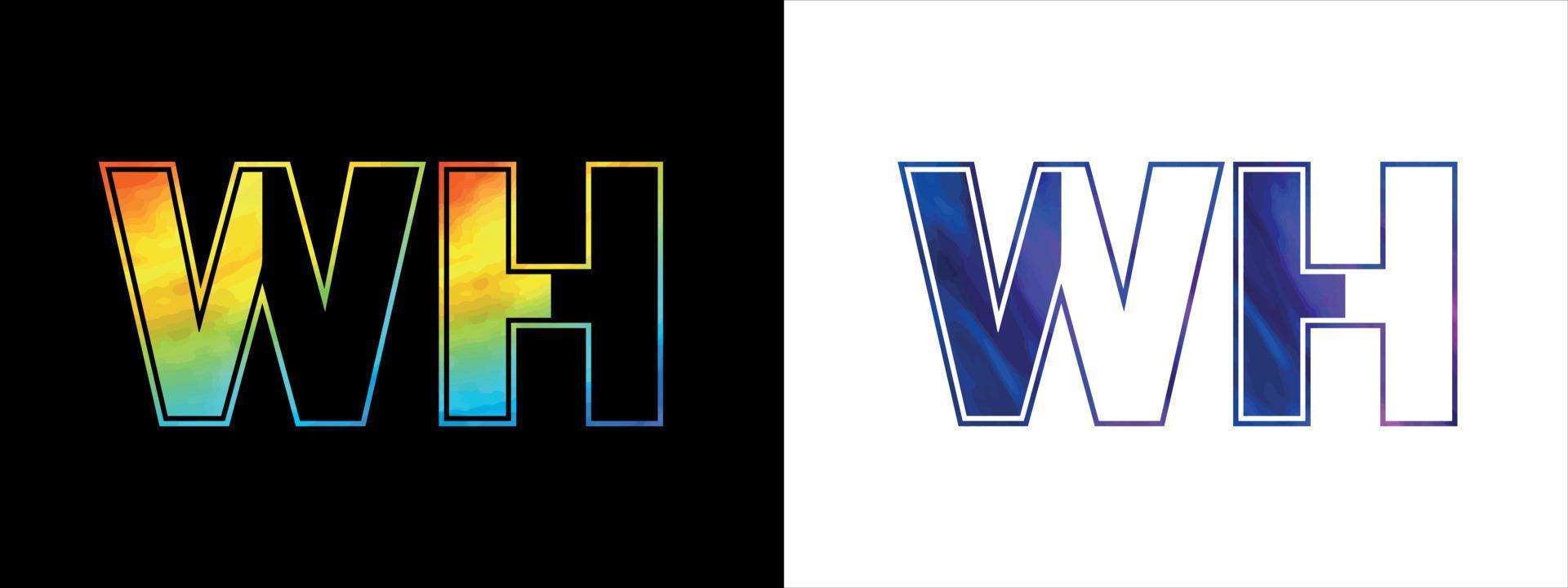 inicial letra wh logo icono vector diseño modelo. prima lujoso logotipo para corporativo negocio identidad