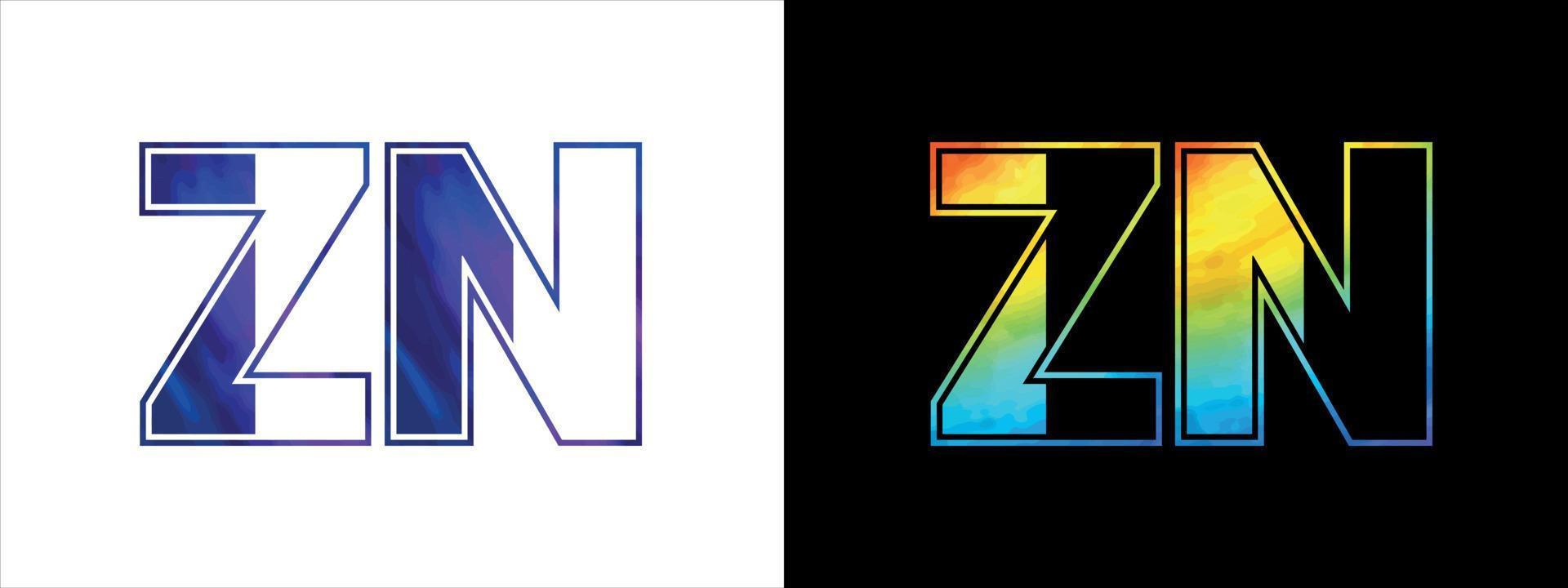 inicial letra zn logo icono vector diseño modelo. prima lujoso logotipo para corporativo negocio identidad