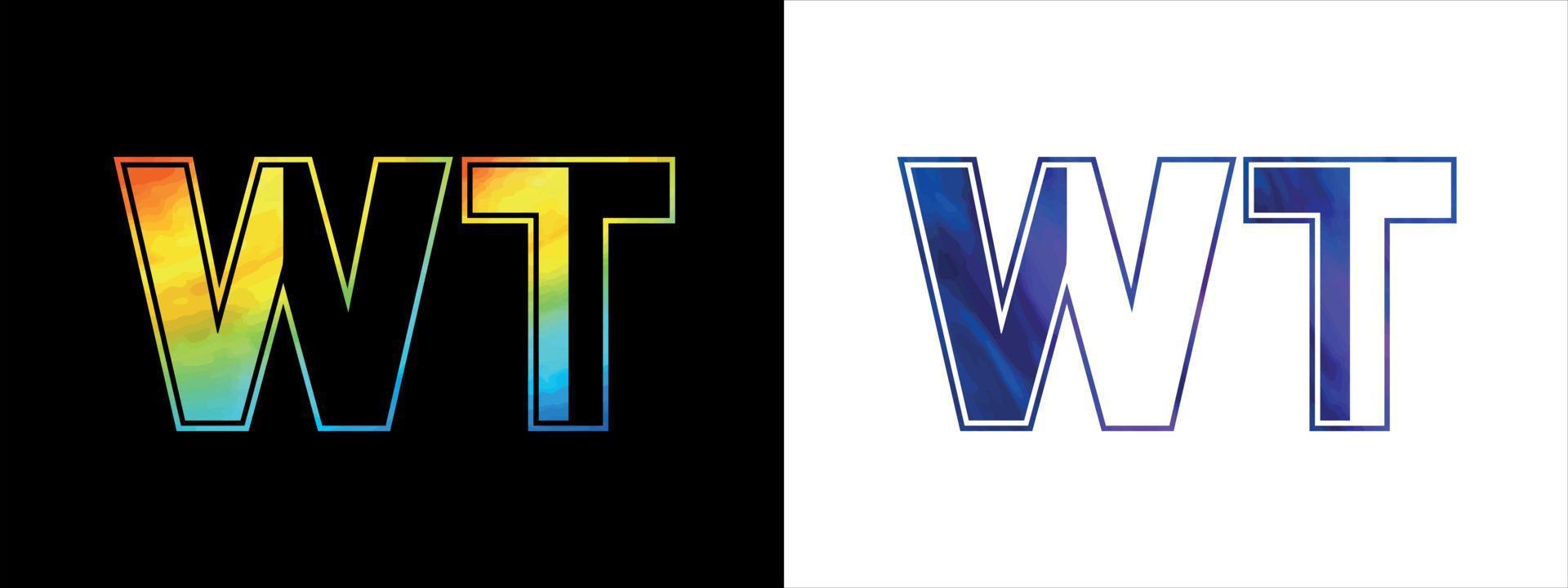 Unique WT letter logo Icon vector template. Premium stylish alphabet logo design for corporate business