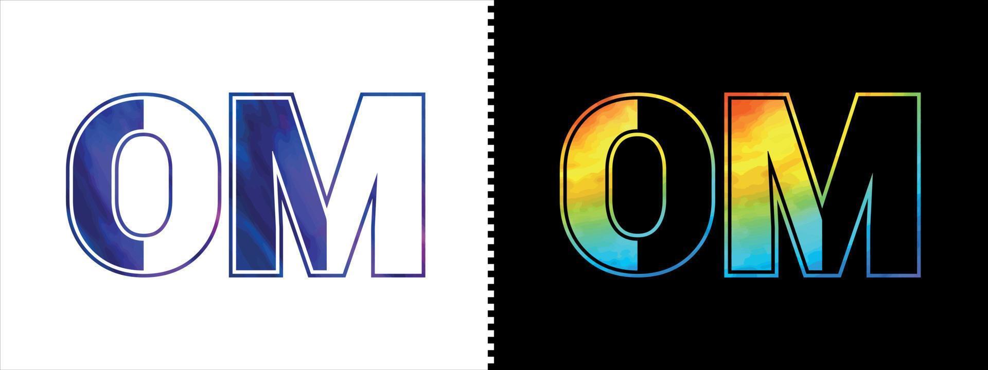 Unique OM letter logo Icon vector template. Premium stylish alphabet logo design for corporate business