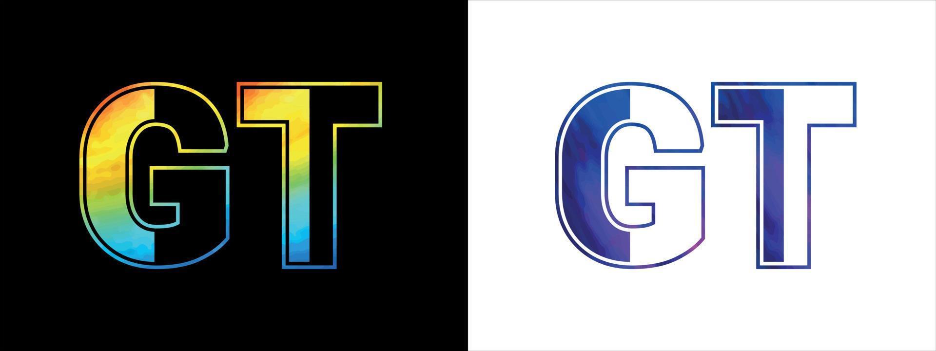 inicial letra gt logo icono vector diseño modelo. prima lujoso logotipo para corporativo negocio identidad