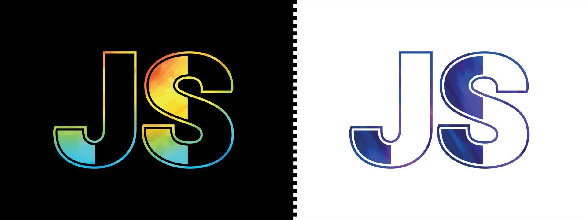 Unique JS letter logo Icon vector template. Premium stylish alphabet logo design for corporate business