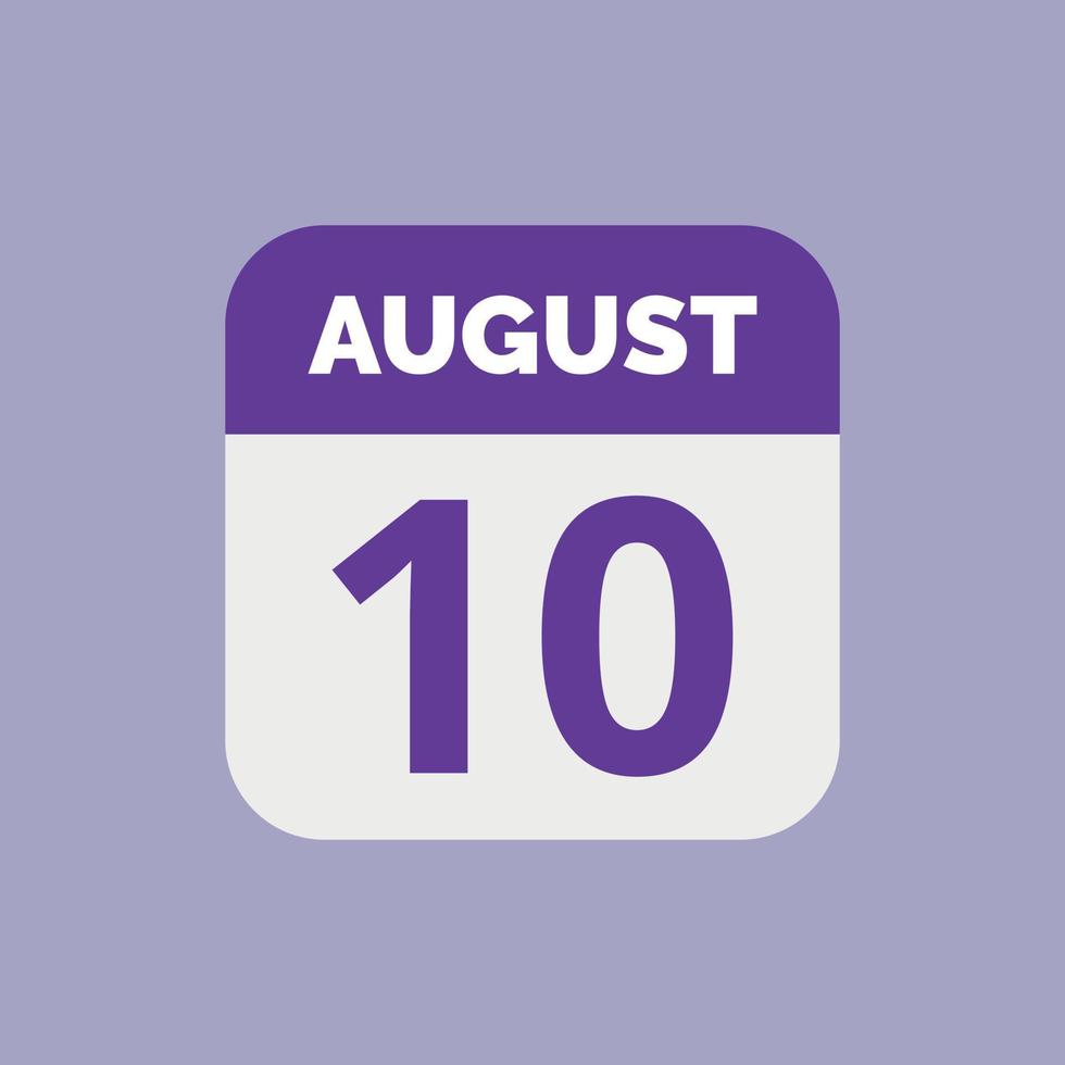 August 10 Calendar Date Icon 23203010 Vector Art at Vecteezy August 10 Calendar Date Icon 23203010 Vector Art at Vecteezy