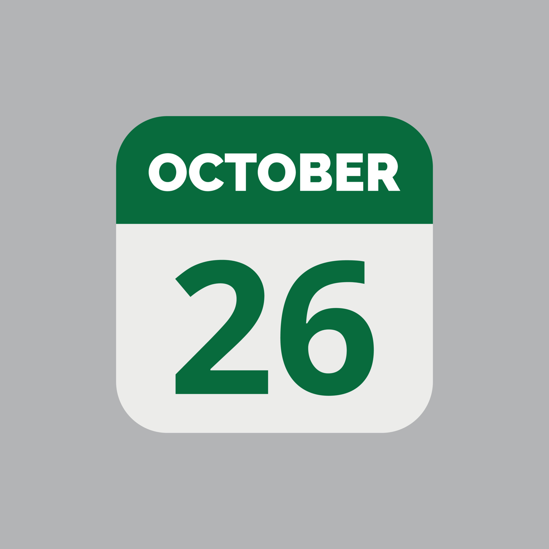 October 26 Calendar Date Icon 23203019 Vector Art at Vecteezy October 26 Calendar Date Icon 23203019 Vector Art at Vecteezy