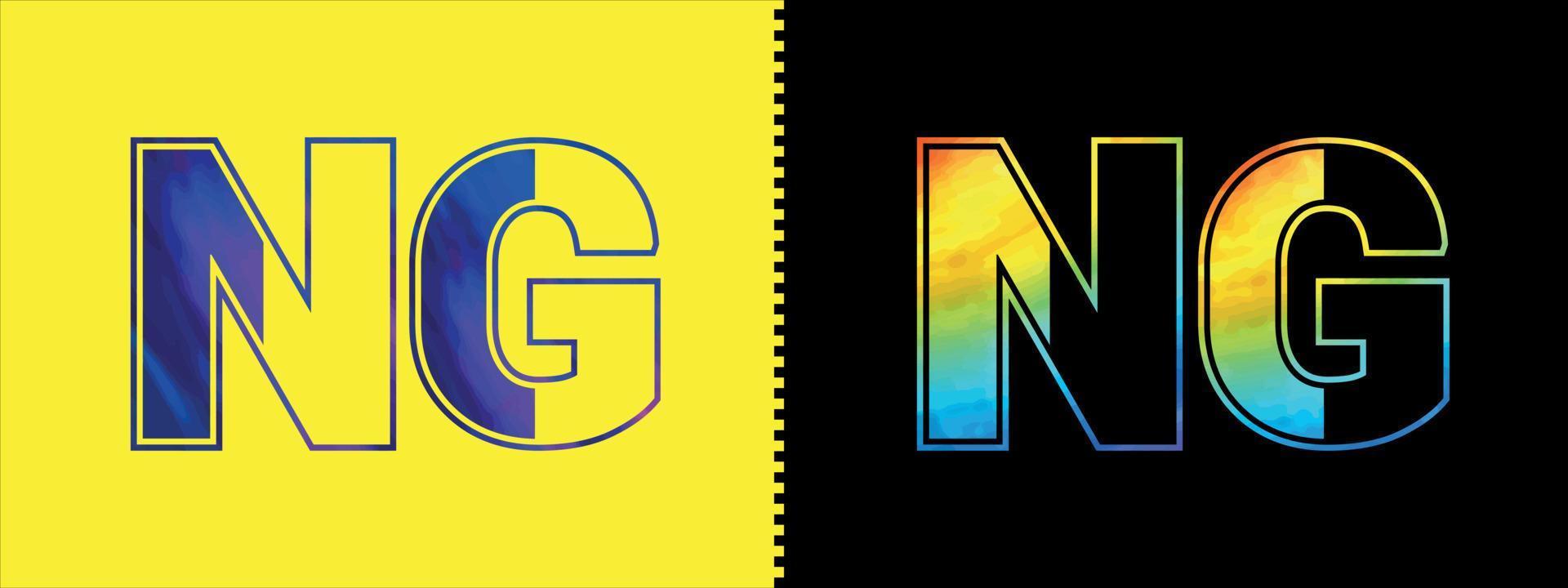 Unique NG letter logo Icon vector template. Premium stylish alphabet logo design for corporate business