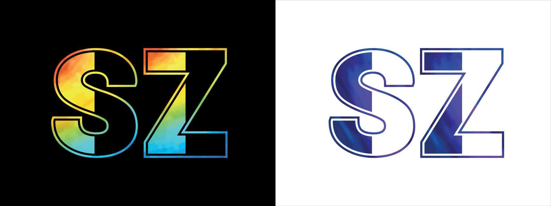 inicial letra sz logo icono vector diseño modelo. prima lujoso logotipo para corporativo negocio identidad