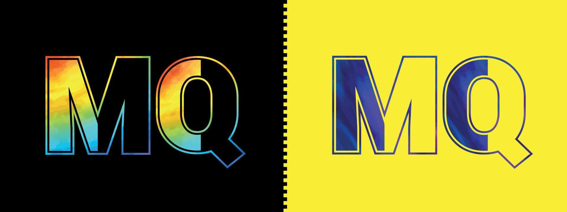 Unique MQ letter logo Icon vector template. Premium stylish alphabet logo design for corporate business