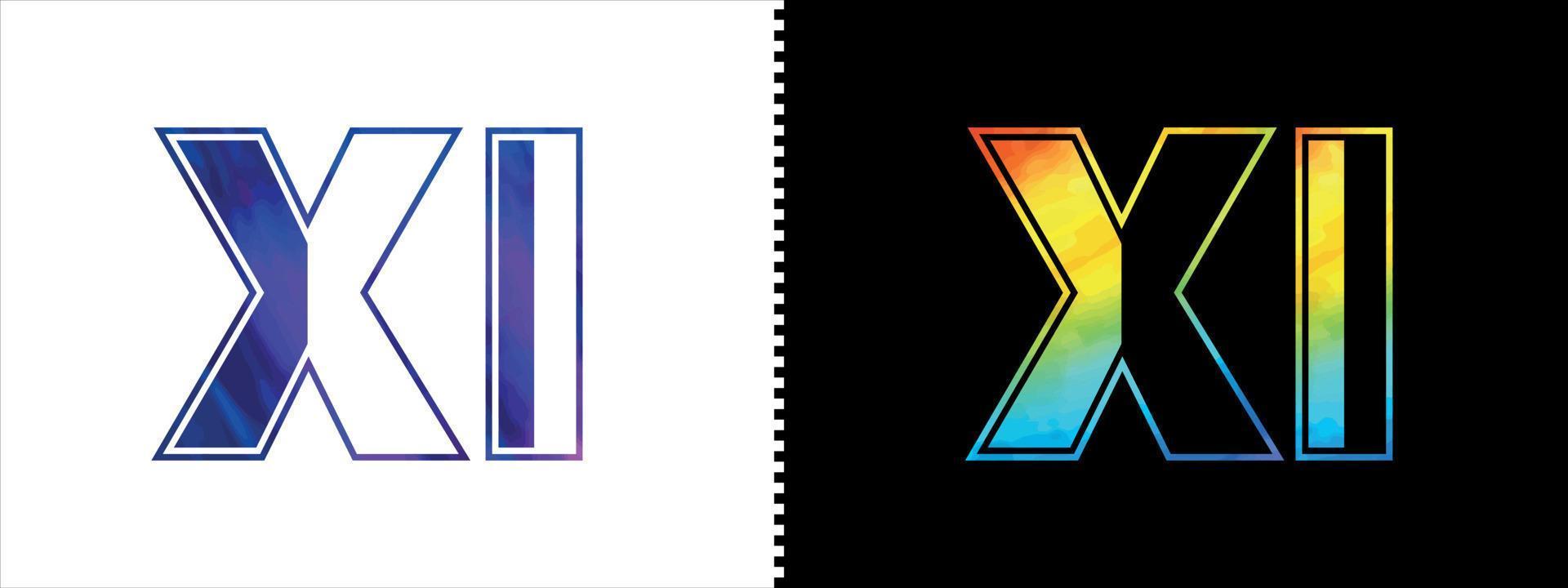 Unique XI letter logo Icon vector template. Premium stylish alphabet logo design for corporate business