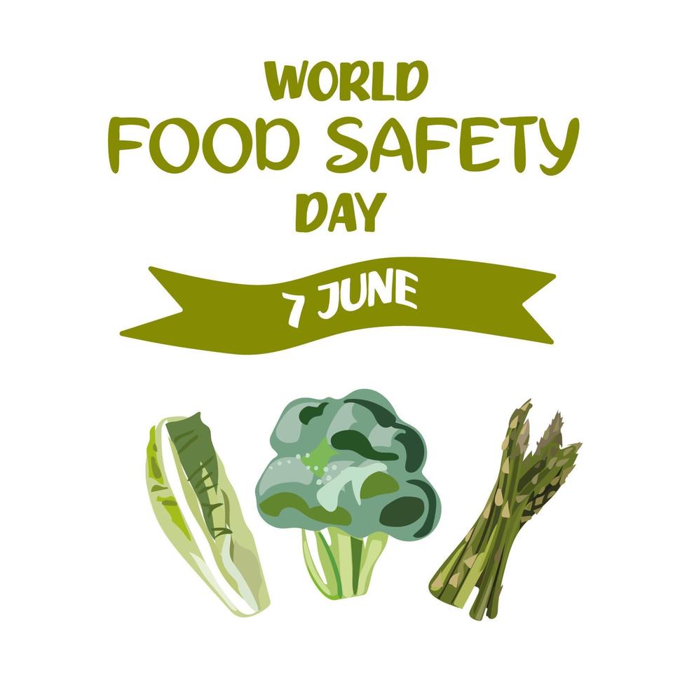 world food safety day on June 7 business brochure flyer banner design template vector, cover presentation abstract, modern publication poster and flag-banner, layout in rectangle size. vector