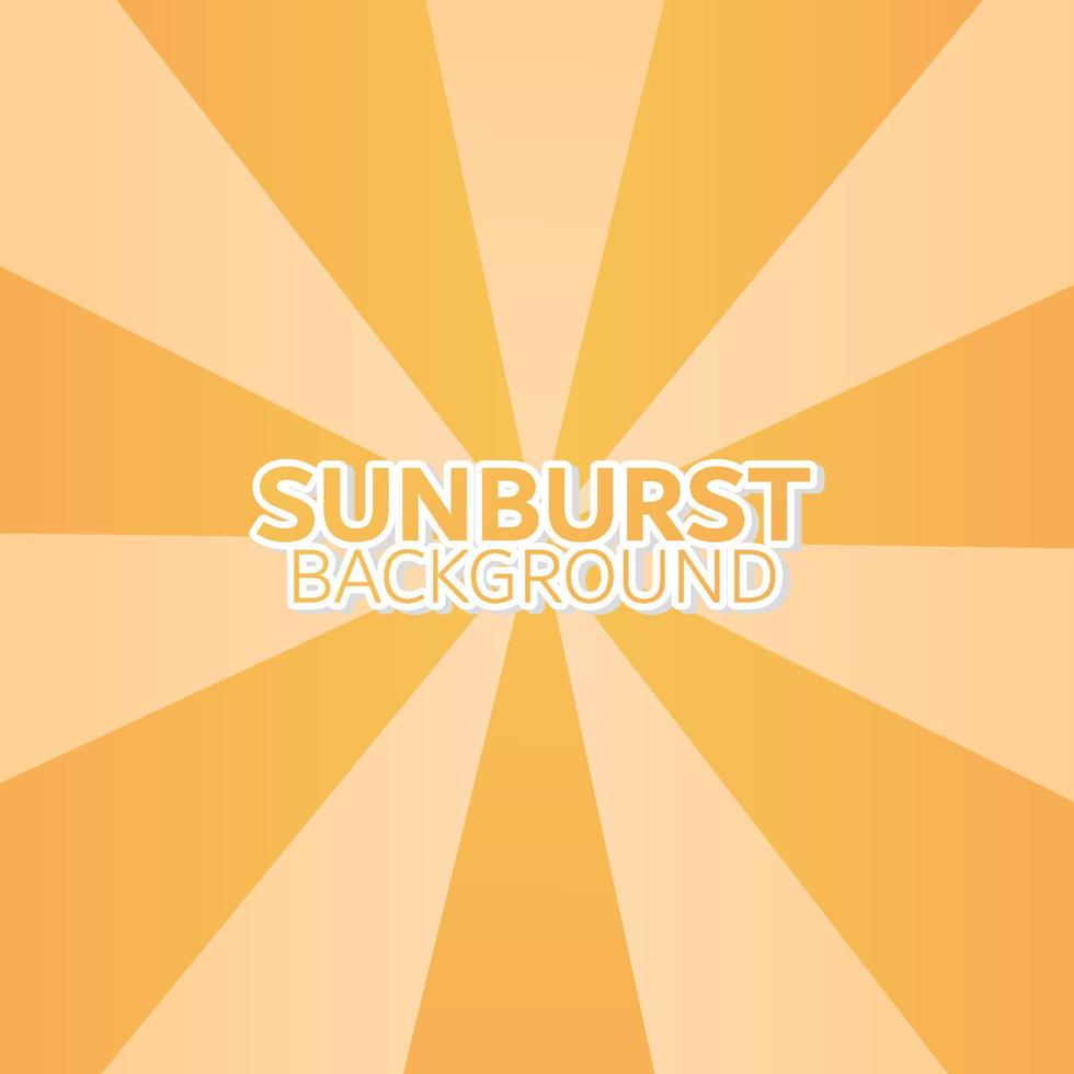 Orange gradient sunburst background vector