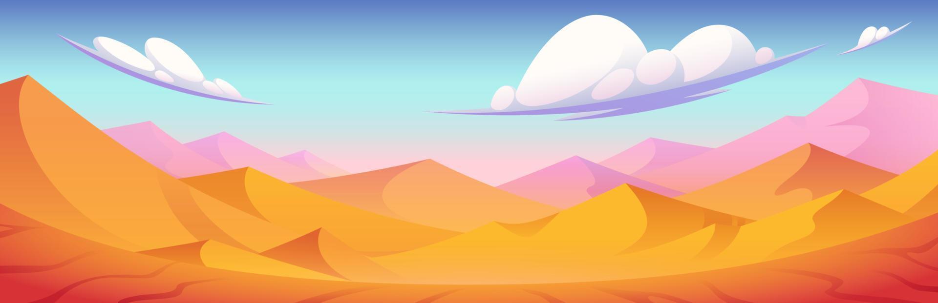 Sahara desert sand vector landscape background