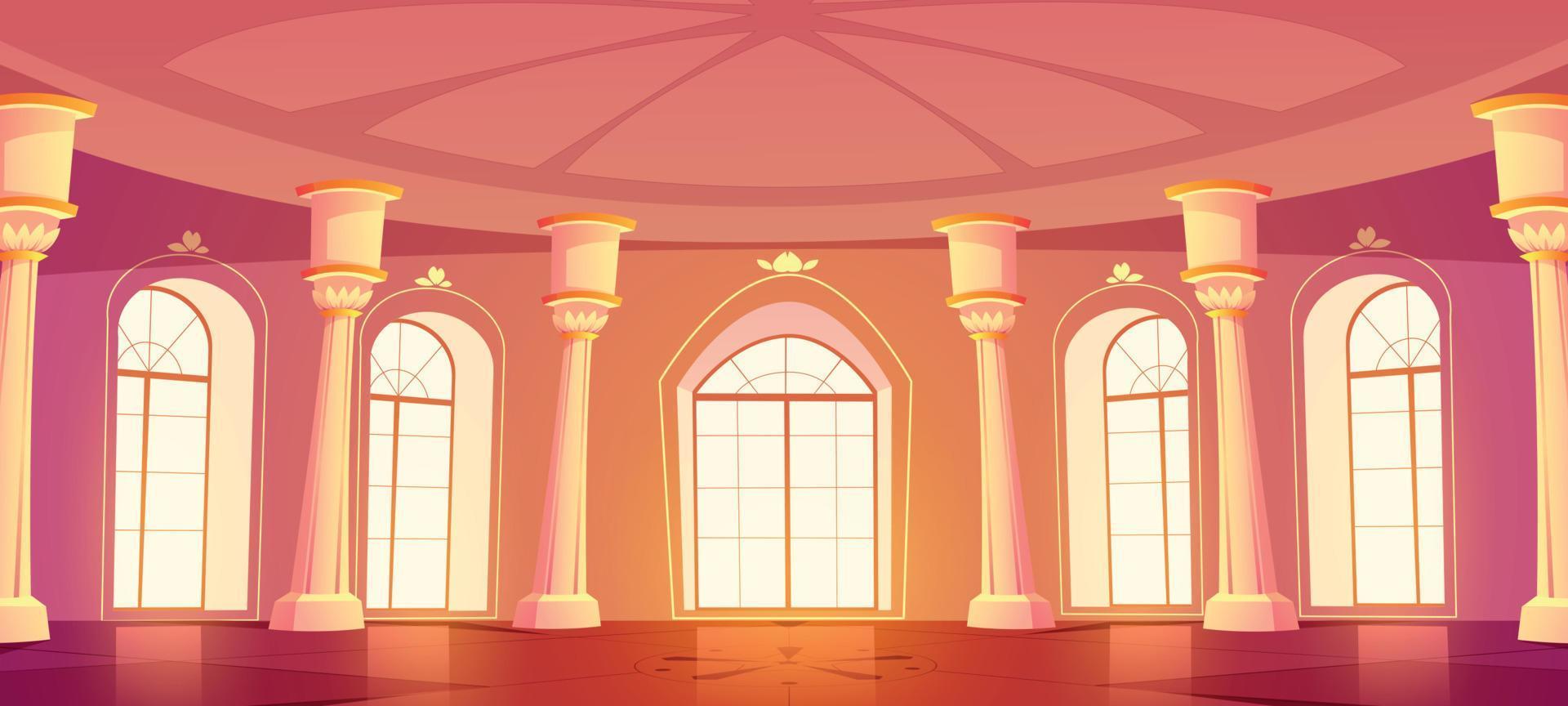 Ballroom interior in royal castle or palace vector