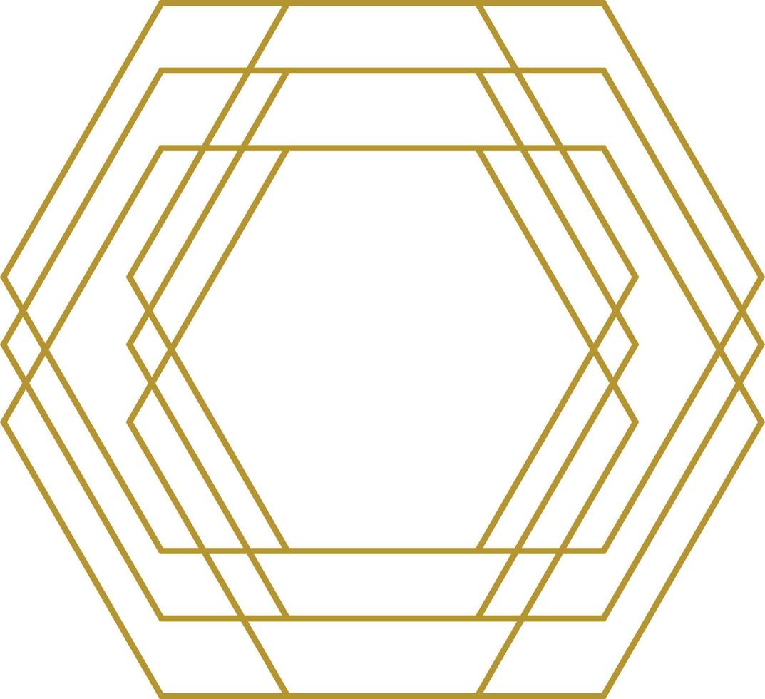 Multi-Hexagon Elegant Logo Element vector