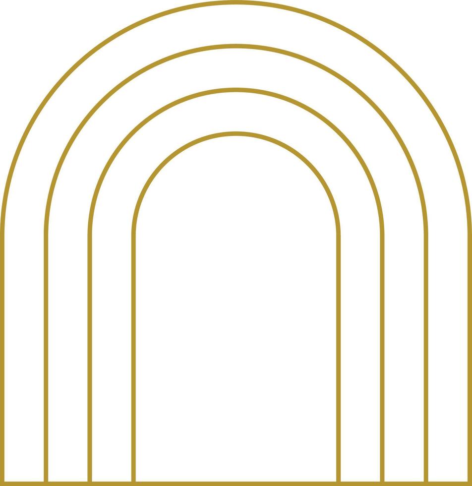 múltiple arco marco elegante logo elemento vector