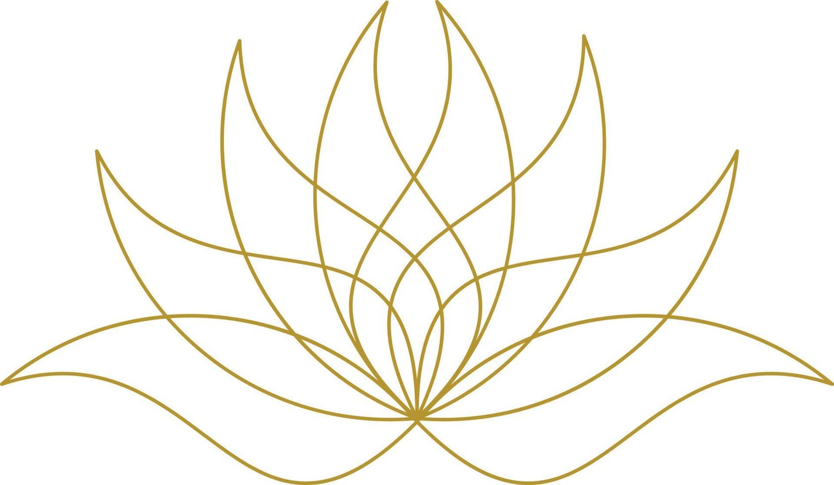 Lotus Flower Shape Elegant Logo Element vector