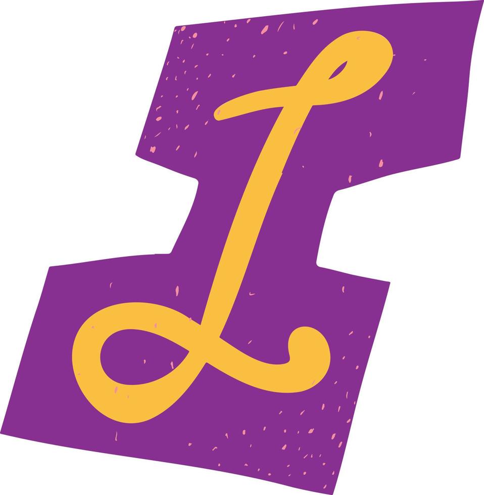 Letter L Magazine Cut-Out Element vector