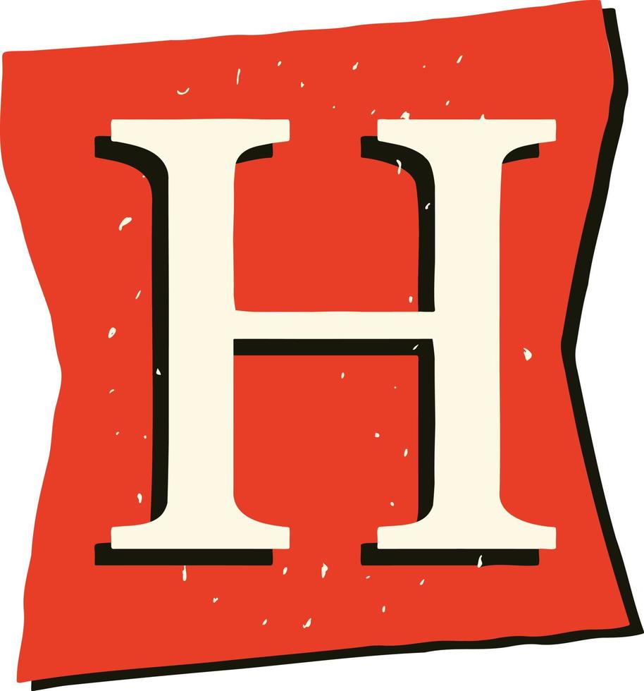 Letter H Magazine Cut-Out Element 23204012 Vector Art at Vecteezy