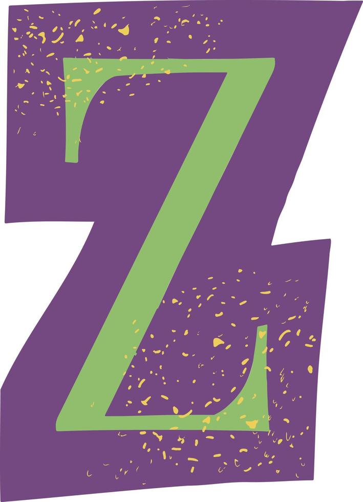 Letter Z Magazine Cut-Out Element vector