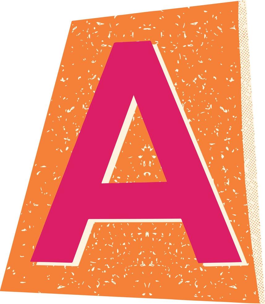 Letter A Magazine Cut-Out Element vector