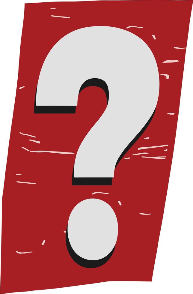 Question Mark Magazine Cut-Out vector