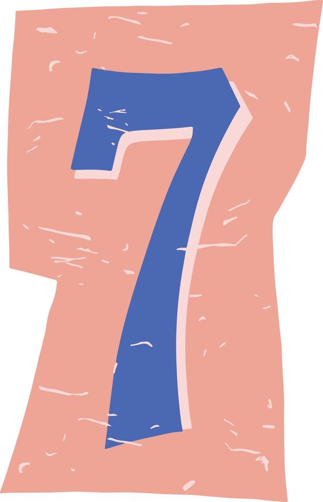 Number Seven Magazine Cut-Out vector