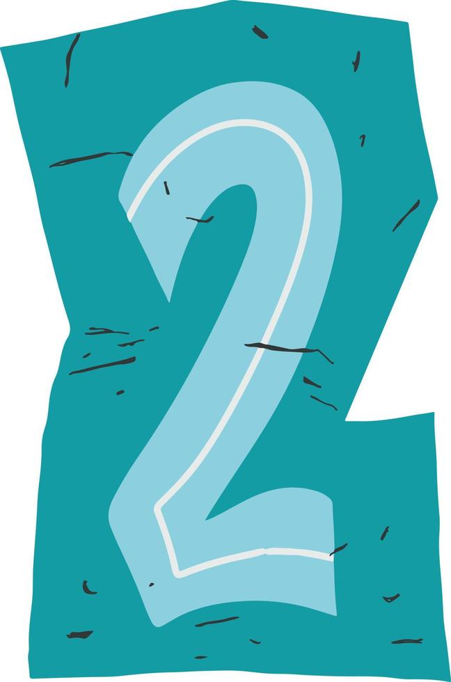 Number Two Magazine Cut-Out vector