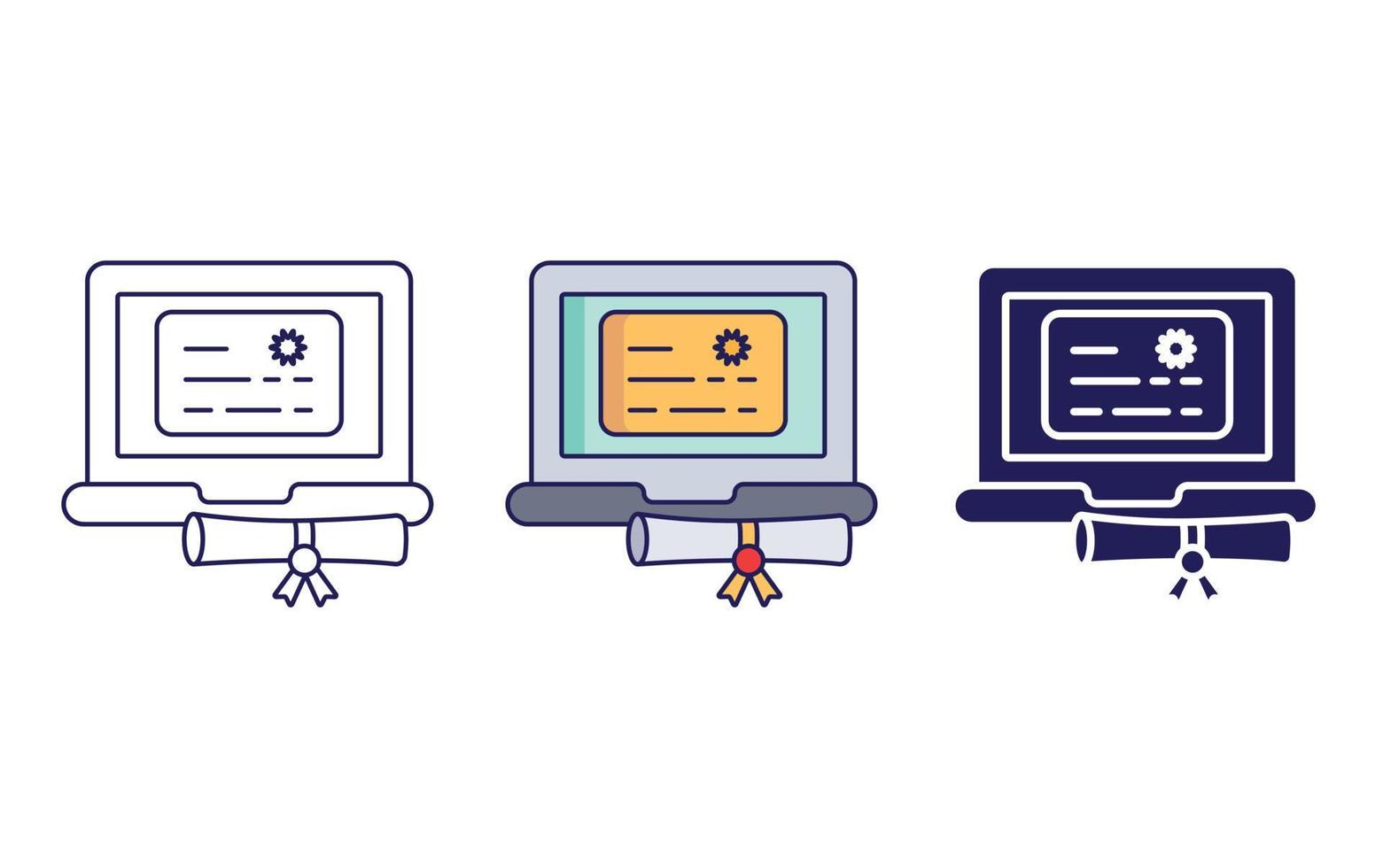 Online Certificate vector icon