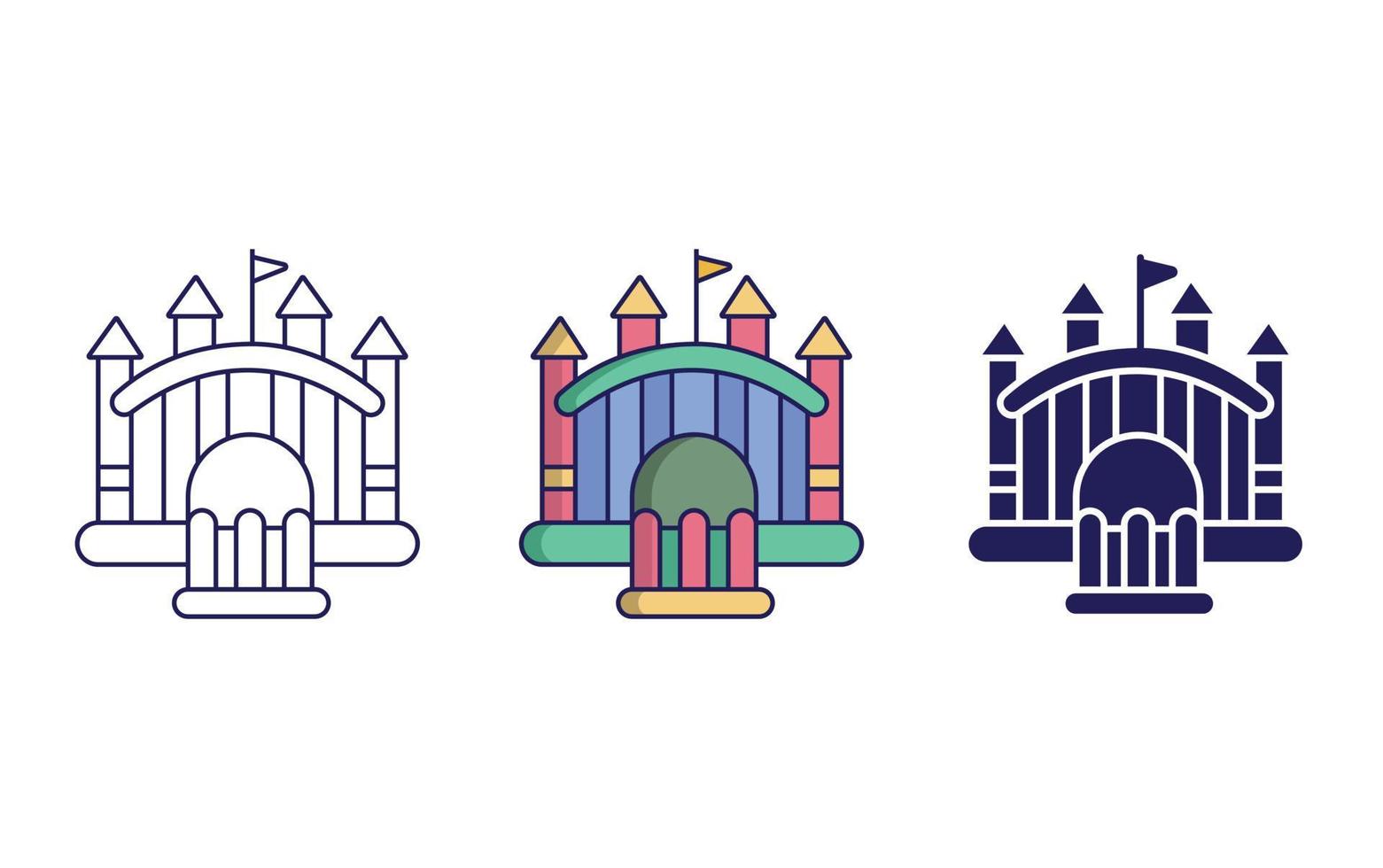 bouncy castle vector icon