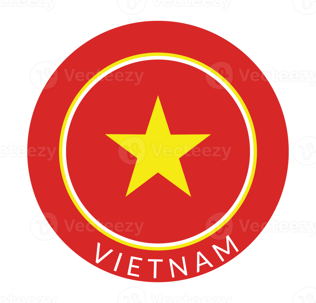 Vietnam flag for sticker, button design png
