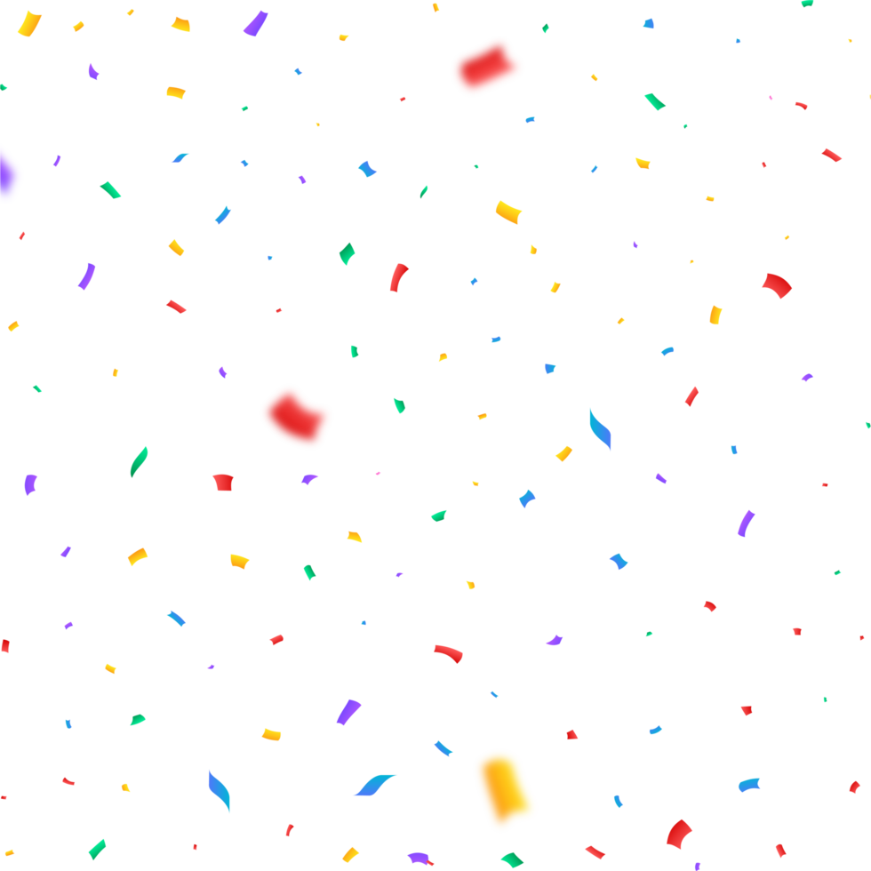 kleurrijk confetti vallend PNG geïsoleerd Aan een transparant achtergrond. evenement en verjaardag viering. blauw, rood, geel klatergoud vallen. carnaval elementen png. gemakkelijk kleurrijk confetti vallen.