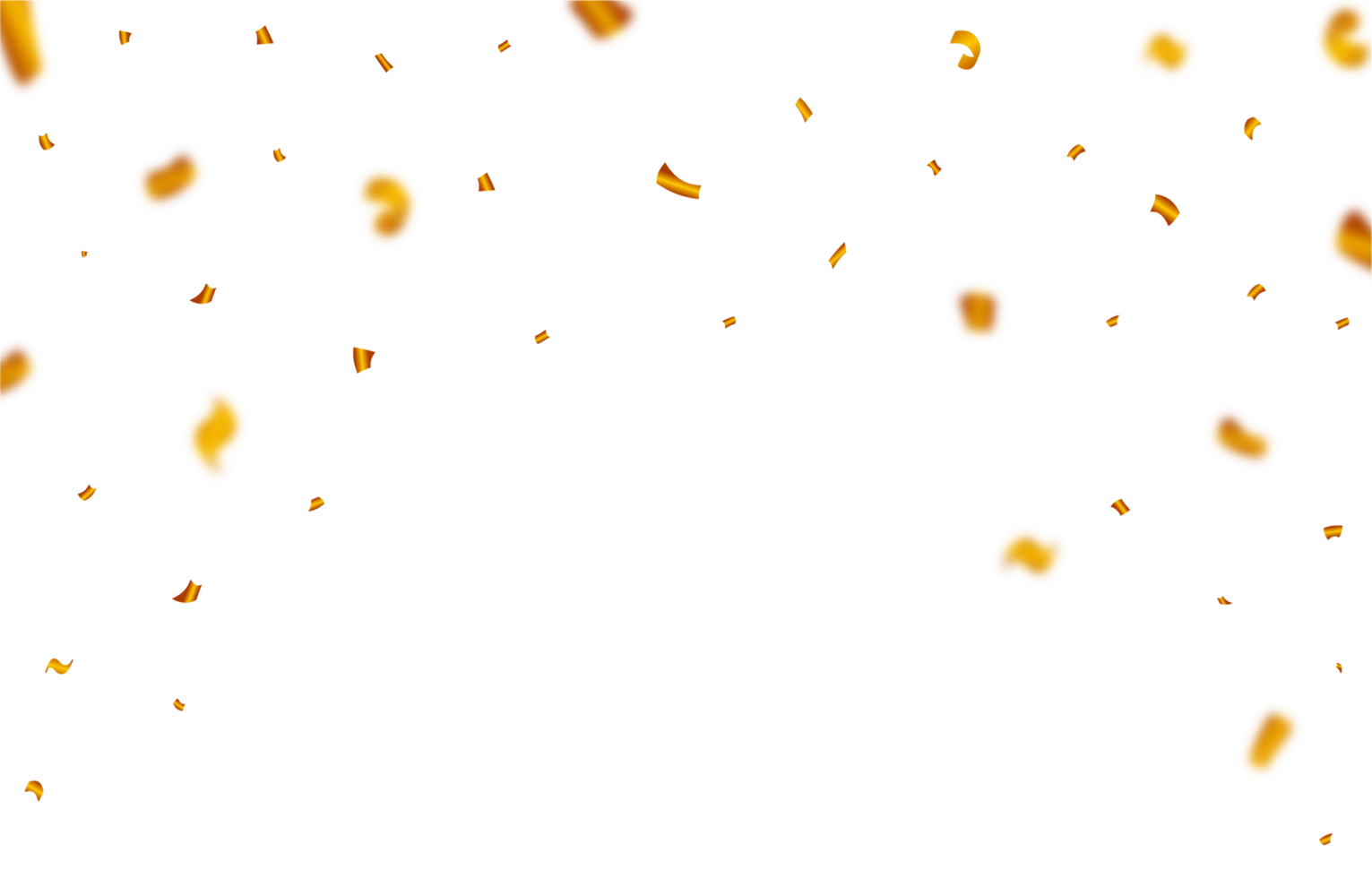 gyllene fest glitter ram för en karneval bakgrund. gyllene konfetti faller illustration på en transparent bakgrund. födelsedag firande element png. festival och fest element konfetti png. png
